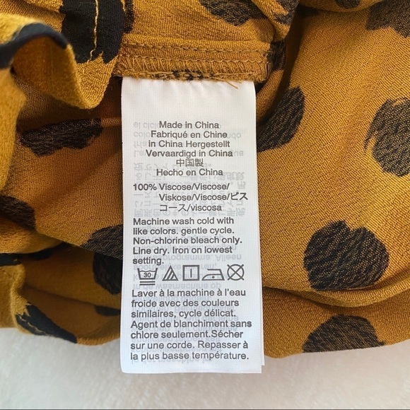 MADEWELL Sash-Tie Wrap Top in Painted Spots Size XS - Picture 10 of 10